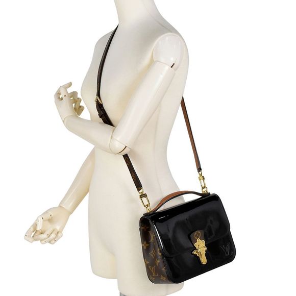 Louis Vuitton Cherry Wood BB Enamel Monogram Brown Noir Black Shoulder Bag - Picture 11 of 11